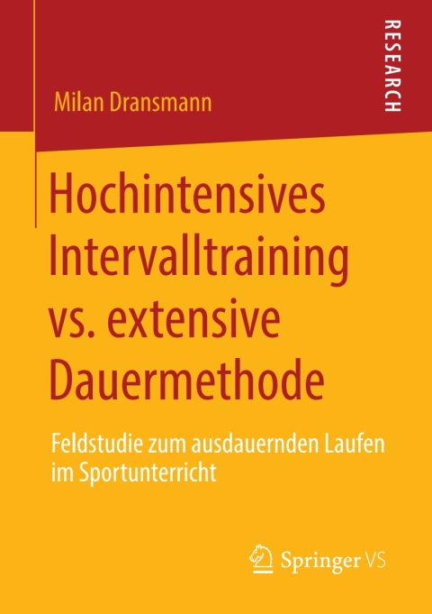Cover image for book Hochintensives Intervalltraining vs. extensive Dauermethode