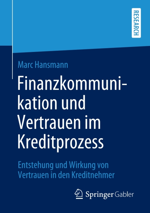 Cover image for book Finanzkommunikation und Vertrauen im Kreditprozess