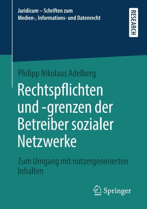 Cover image for book Rechtspflichten und -grenzen der Betreiber sozialer Netzwerke