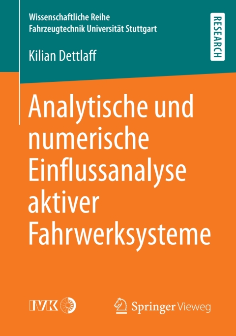 Cover image for book Analytische und numerische Einflussanalyse aktiver Fahrwerksysteme