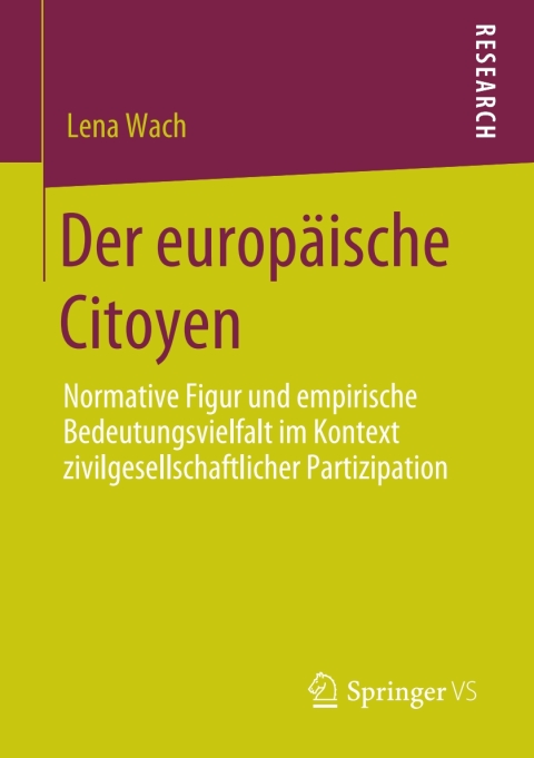 Cover image for book Der europäische Citoyen