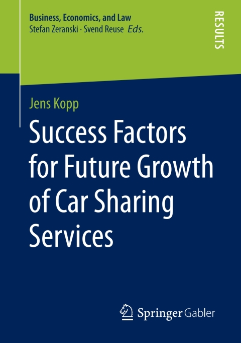Cover image for book Success Factors for Future Growth of Car Sharing Services