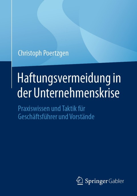 Cover image for book Haftungsvermeidung in der Unternehmenskrise