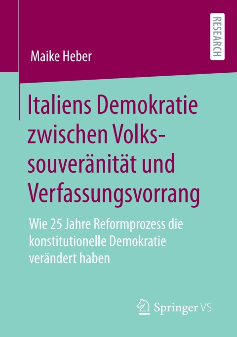 Cover image for book Italiens Demokratie zwischen Volkssouveränität und Verfassungsvorrang