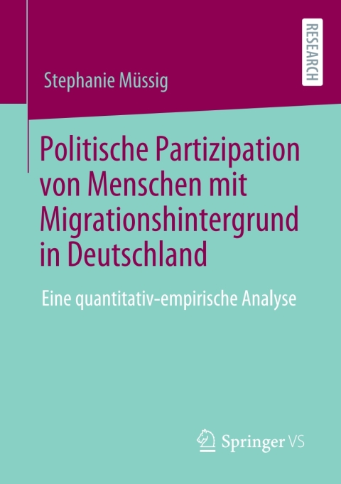 Cover image for book Politische Partizipation von Menschen mit Migrationshintergrund in Deutschland