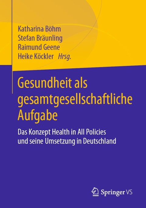 Cover image for book Gesundheit als gesamtgesellschaftliche Aufgabe