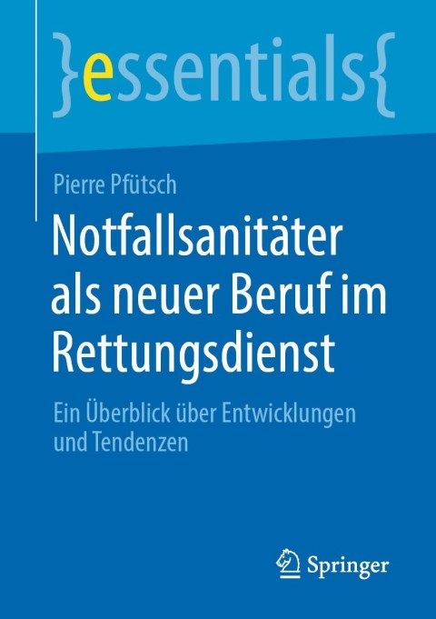 Cover image for book Notfallsanitäter als neuer Beruf im Rettungsdienst