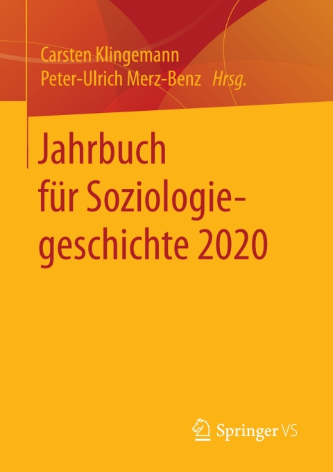 Cover image for book Jahrbuch für Soziologiegeschichte 2020