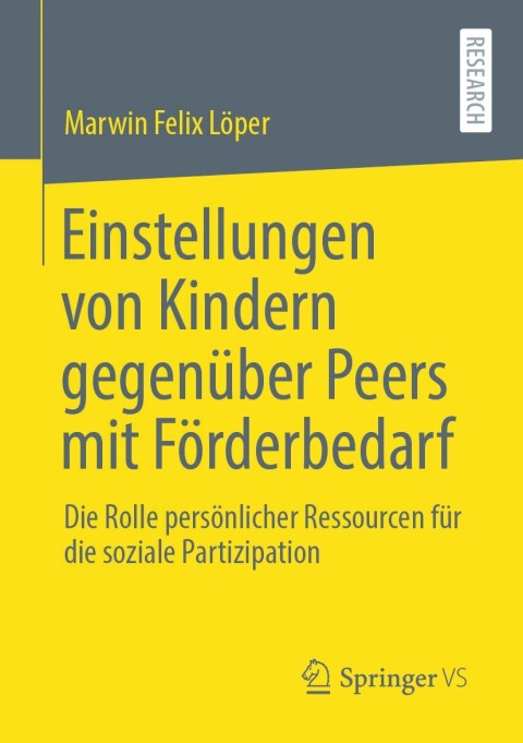Cover image for book Einstellungen von Kindern gegenüber Peers mit Förderbedarf