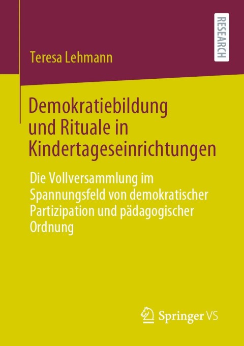 Cover image for book Demokratiebildung und Rituale in Kindertageseinrichtungen