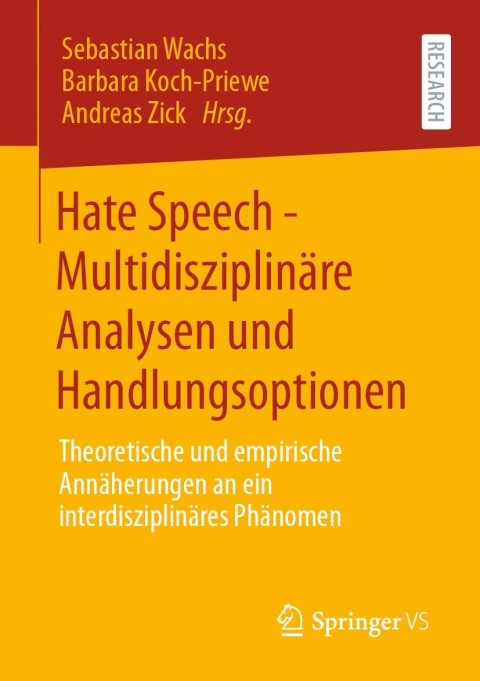 Cover image for book Hate Speech - Multidisziplinäre Analysen und Handlungsoptionen