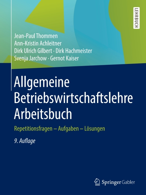 Allgemeine Betriebswirtschaftslehre Arbeitsbuch 