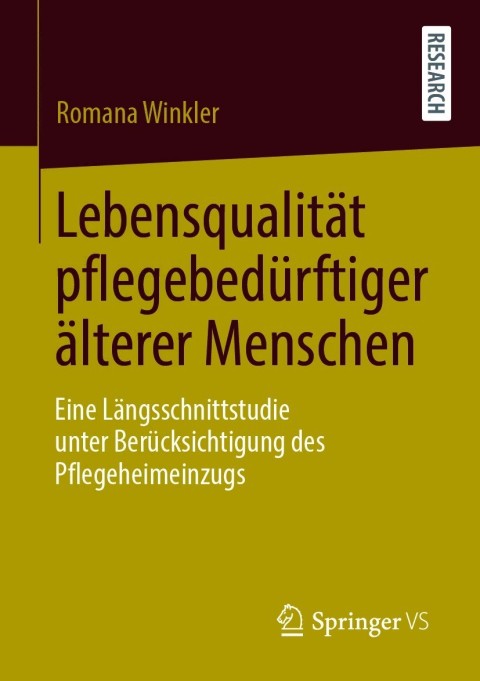 Cover image for book Lebensqualität pflegebedürftiger älterer Menschen