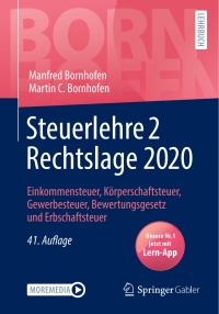 Cover image: Steuerlehre 2 Rechtslage 2020 41st edition 9783658323530