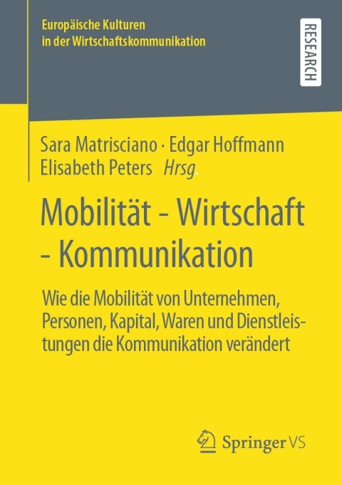 Cover image for book Mobilität - Wirtschaft - Kommunikation