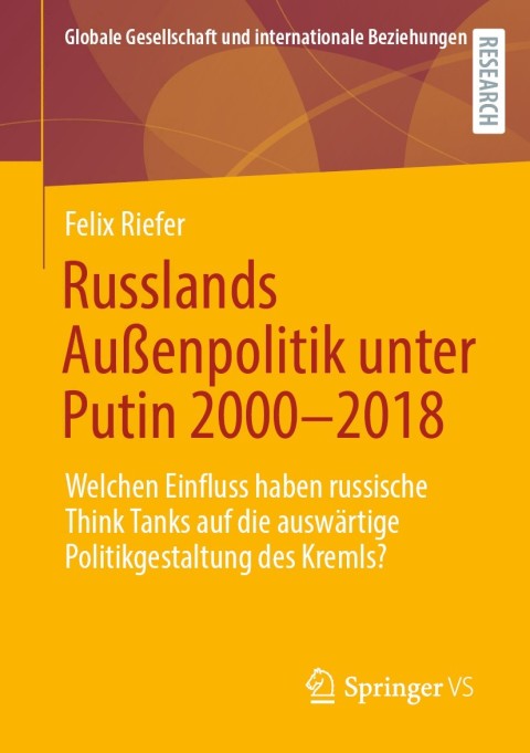 Cover image for book Russlands Außenpolitik unter Putin 2000–2018