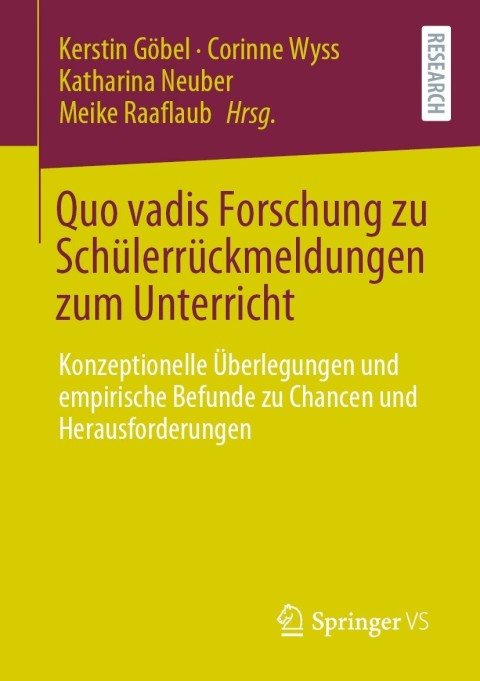 Cover image for book Quo vadis Forschung zu Schülerrückmeldungen zum Unterricht