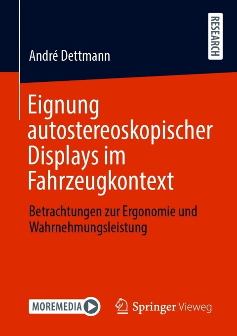 Cover image for book Eignung autostereoskopischer Displays im Fahrzeugkontext