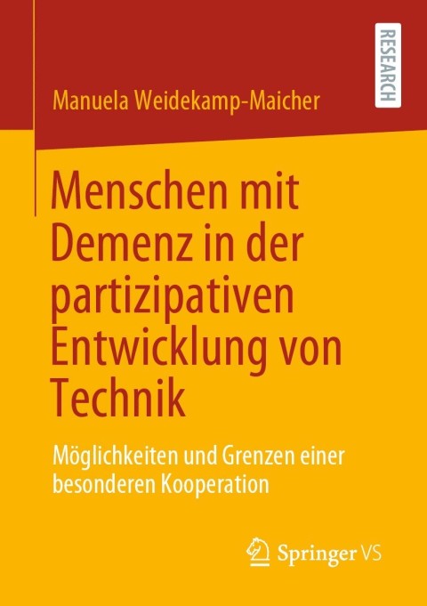 Cover image for book Menschen mit Demenz in der partizipativen Entwicklung von Technik