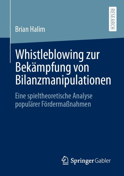 Cover image for book Whistleblowing zur Bekämpfung von Bilanzmanipulationen
