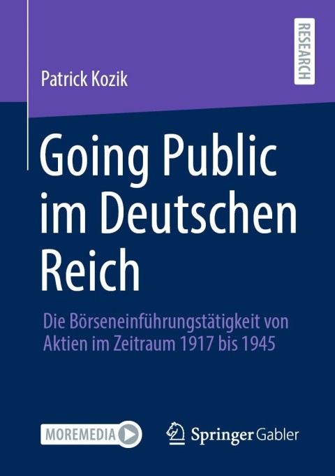 Cover image for book Going Public im Deutschen Reich