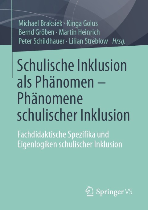 Cover image for book Schulische Inklusion als Phänomen – Phänomene schulischer Inklusion