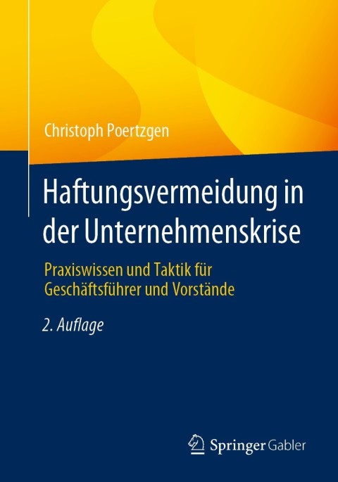 Cover image for book Haftungsvermeidung in der Unternehmenskrise