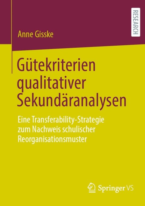 Cover image for book Gütekriterien qualitativer Sekundäranalysen