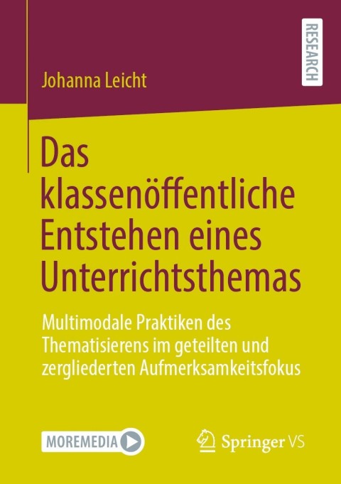 Cover image for book Das klassenöffentliche Entstehen eines Unterrichtsthemas