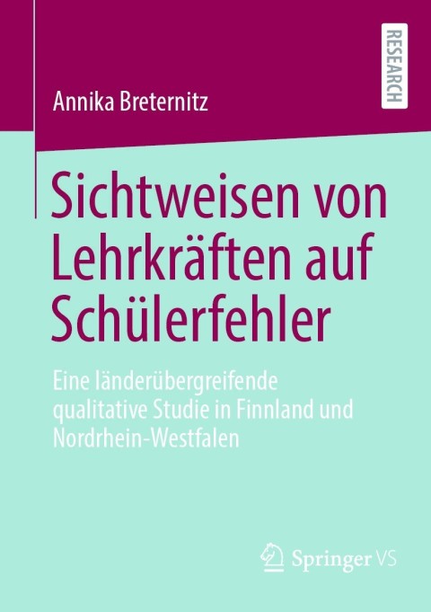 Cover image for book Sichtweisen von Lehrkräften auf Schülerfehler