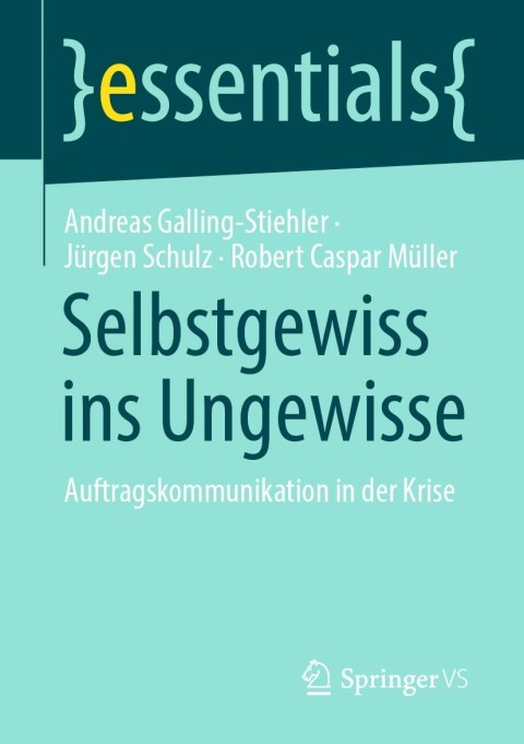 Cover image for book Selbstgewiss ins Ungewisse