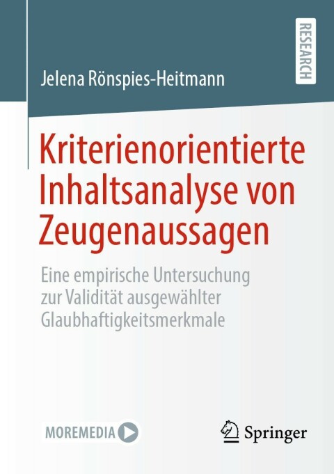 Cover image for book Kriterienorientierte Inhaltsanalyse von Zeugenaussagen