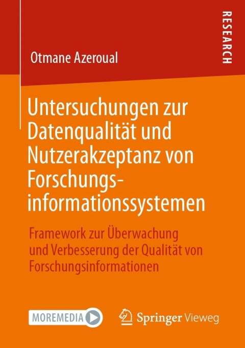 Cover image for book Untersuchungen zur Datenqualität und Nutzerakzeptanz von Forschungsinformationssystemen