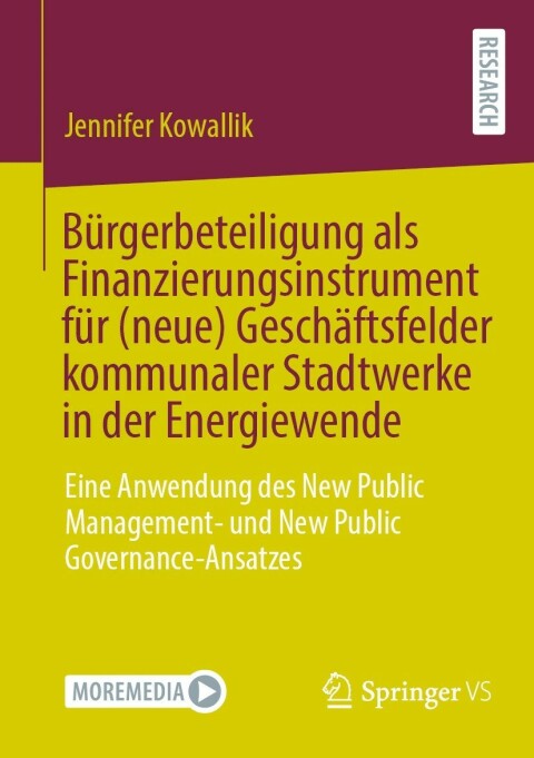 Cover image for book Bürgerbeteiligung als Finanzierungsinstrument für (neue) Geschäftsfelder kommunaler Stadtwerke in der Energiewende