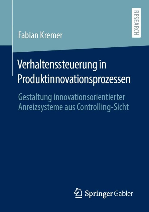 Cover image for book Verhaltenssteuerung in Produktinnovationsprozessen