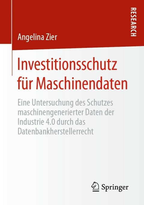 Cover image for book Investitionsschutz für Maschinendaten