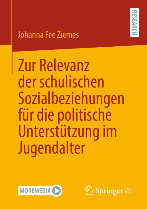 Cover image for book Zur Relevanz der schulischen Sozialbeziehungen für die politische Unterstützung im Jugendalter