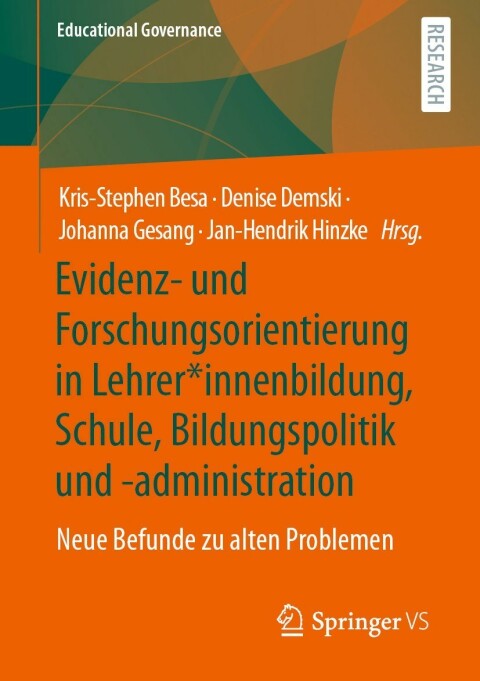 Cover image for book Evidenz- und Forschungsorientierung in Lehrer*innenbildung, Schule, Bildungspolitik und -administration