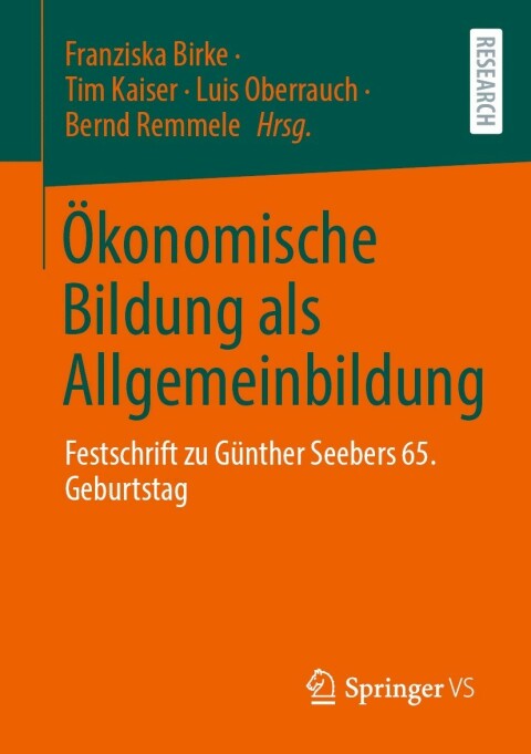 Cover image for book Ökonomische Bildung als Allgemeinbildung