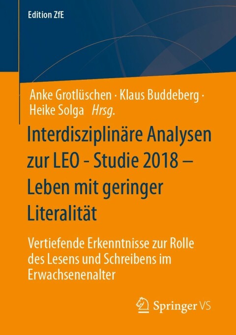 Cover image for book Interdisziplinäre Analysen zur LEO - Studie 2018 – Leben mit geringer Literalität