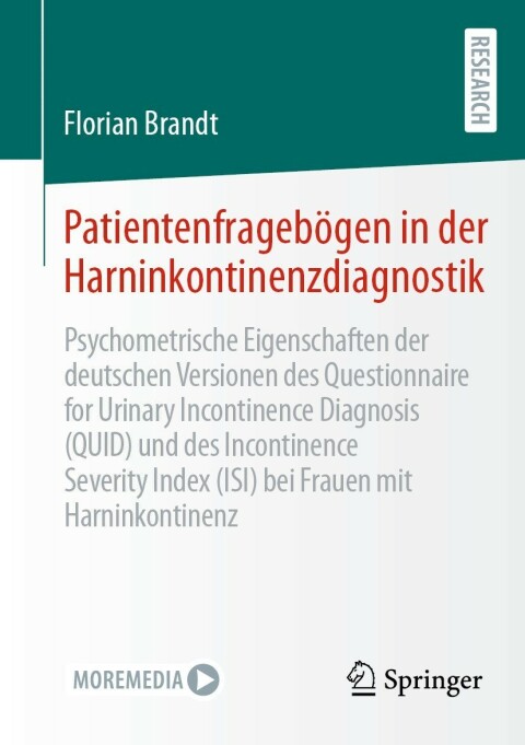 Cover image for book Patientenfragebögen in der Harninkontinenzdiagnostik