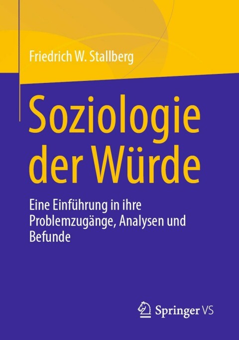 Cover image for book Soziologie der Würde