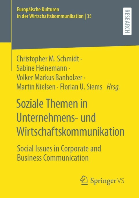 Cover image for book Soziale Themen in Unternehmens- und Wirtschaftskommunikation