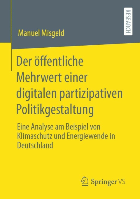 Cover image for book Der öffentliche Mehrwert einer digitalen partizipativen Politikgestaltung
