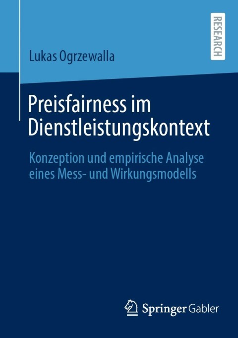 Cover image for book Preisfairness im Dienstleistungskontext