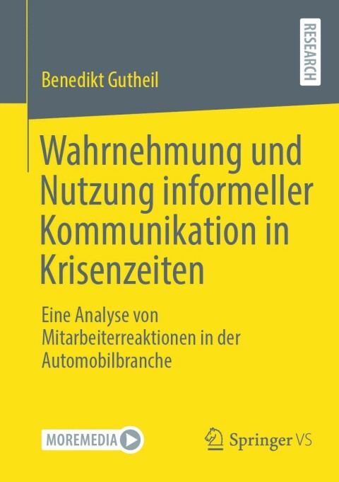 Cover image for book Wahrnehmung und Nutzung informeller Kommunikation in Krisenzeiten