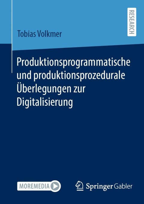 Cover image for book Produktionsprogrammatische und produktionsprozedurale Überlegungen zur Digitalisierung