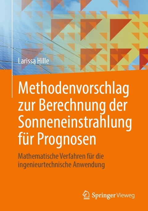 Cover image for book Methodenvorschlag zur Berechnung der Sonneneinstrahlung für Prognosen