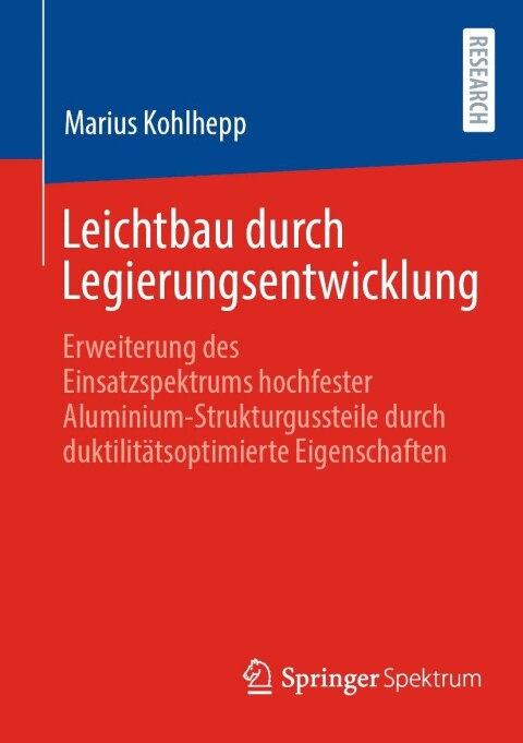 Cover image for book Leichtbau durch Legierungsentwicklung