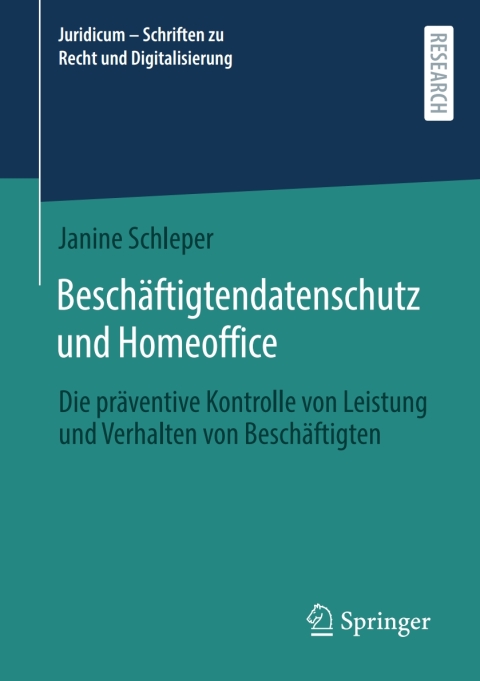 Cover image for book Beschäftigtendatenschutz und Homeoffice